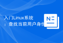 入门Linux系统：查找当前用户身份