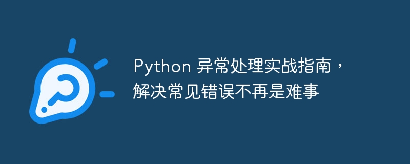 python 异常处理实战指南，解决常见错误不再是难事