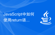 JavaScript中如何使用return语句