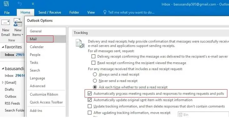 How to stop Outlook from automatically adding events to my calendar