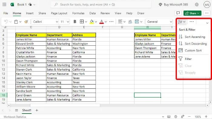 Comment utiliser la fonction de filtre Excel avec plusieurs conditions