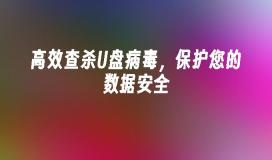高效查杀U盘病毒，保护您的数据安全