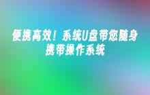 便携高效!系统U盘带您随身携带操作系统