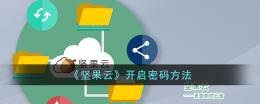 坚果云密码锁在哪开启