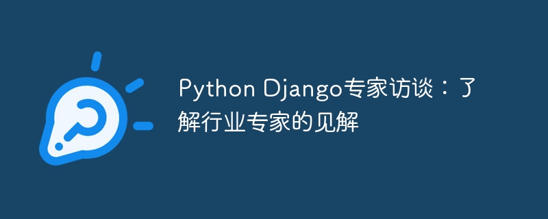python django专家访谈：了解行业专家的见解