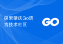 探索肇庆Go语言技术社区