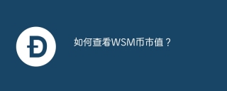 如何查看WSM币市值？