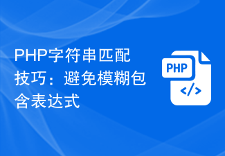 PHP 文字列マッチングのヒント: あいまいな組み込み式を避ける