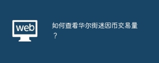 如何查看华尔街迷因币交易量？