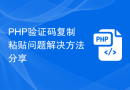 PHP验证码复制粘贴问题解决方法分享