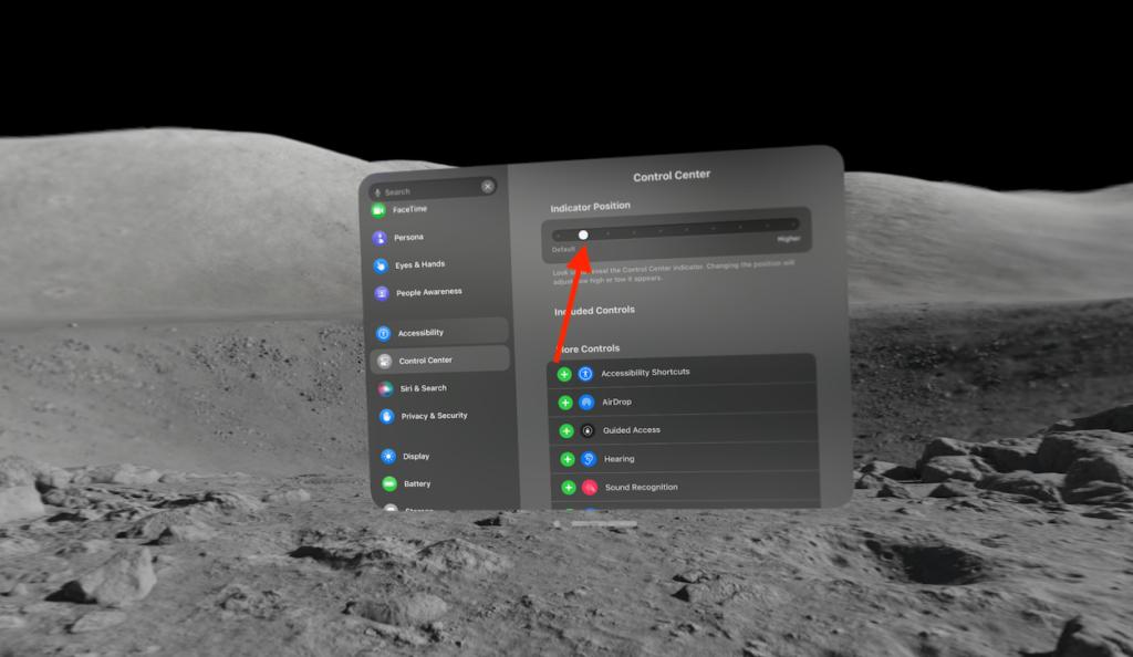 如何在Apple Vision Pro上打开和自定义控制中心