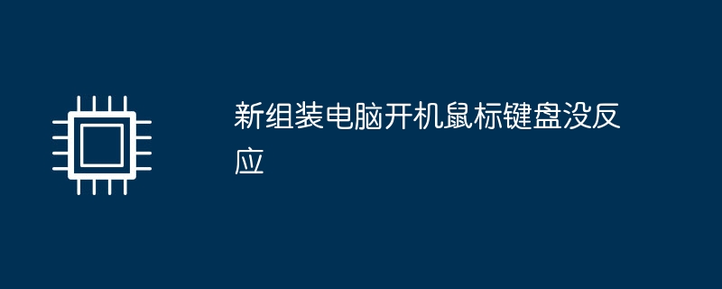 새로 조립한 컴퓨터를 켰을 때 마우스와 키보드가 반응하지 않습니다.