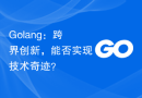 Golang：跨界创新，能否实现技术奇迹？