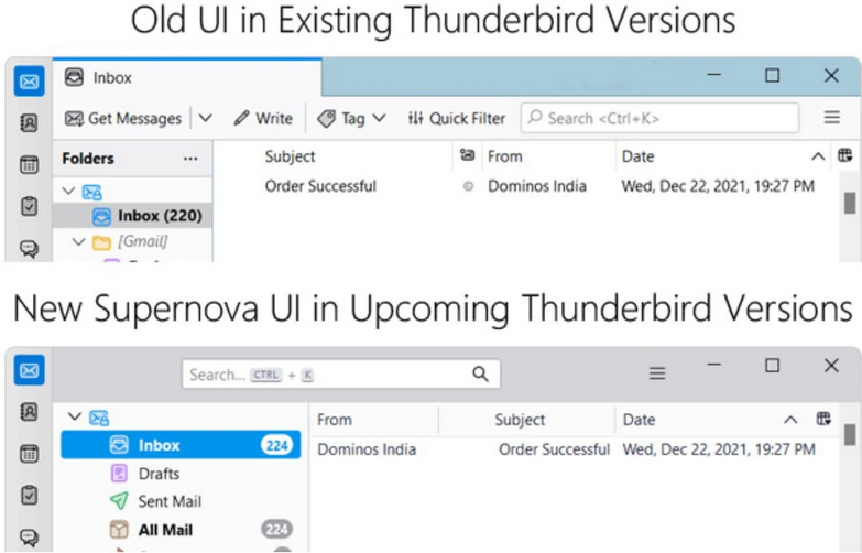 Mozilla의 Thunderbird 이메일 클라이언트가 완전히 재구성되었으며 새 버전 115가 7월에 출시될 예정입니다.