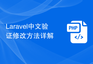 Explication détaillée de la méthode de modification de la vérification chinoise Laravel