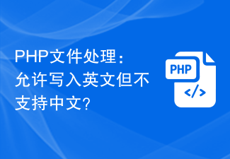 PHP 파일 처리: 영어로 작성을 허용하지만 중국어는 허용하지 않습니까?