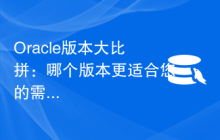 Oracle版本大比拼：哪个版本更适合您的需求？