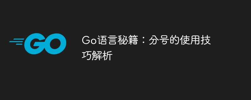 Go語言秘技：分號的使用技巧解析