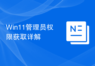Win11에서 관리자 권한을 얻는 방법에 대한 자세한 설명