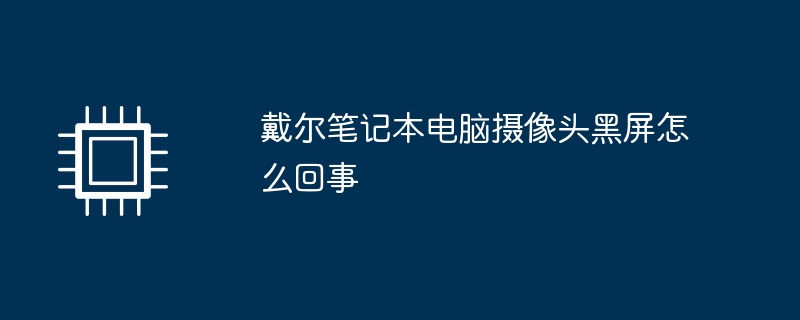 戴爾筆記型電腦攝影機黑屏怎麼回事