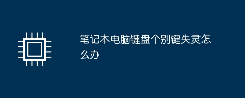 노트북 키보드의 일부 키가 작동하지 않는 경우 수행할 작업