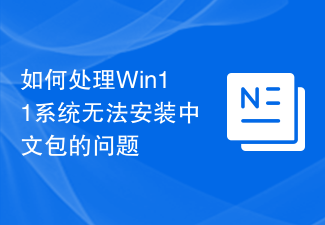 How to deal with the problem that Win11 system cannot install Chinese language package