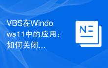 VBS在Windows11中的應(yīng)用：如何關(guān)閉程序？