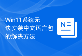 Win11系统无法安装中文语言包的解决方法