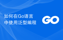 如何在Go语言中使用泛型编程