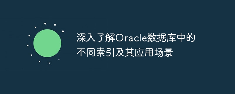 深入了解Oracle数据库中的不同索引及其应用场景-mysql教程-