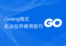 Golang格式化占位符使用技巧