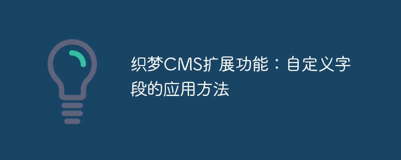织梦cms扩展功能：自定义字段的应用方法