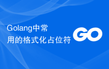 Golang中常用的格式化占位符