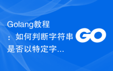 Golang教程：如何判断字符串是否以特定字符开头？