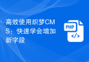 高效使用织梦CMS：快速学会增加新字段