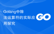 Golang中除法运算符的实际应用探究