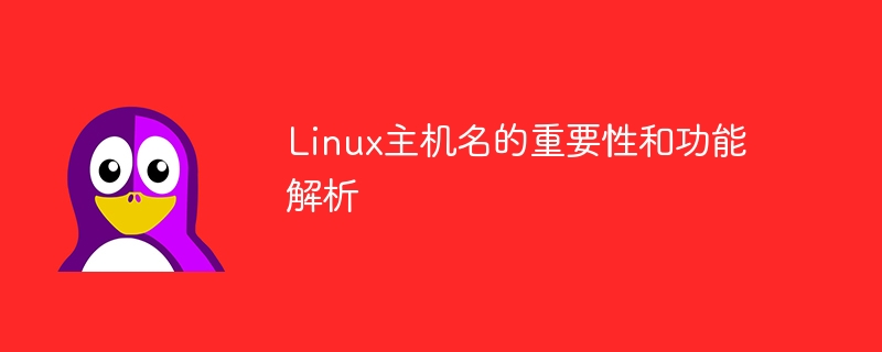 Linux 호스트 이름의 중요성과 기능