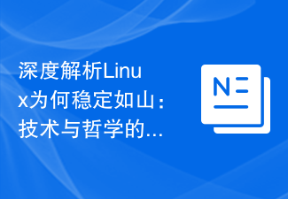 Analisis mendalam tentang mengapa Linux stabil seperti gunung: gabungan teknologi dan falsafah