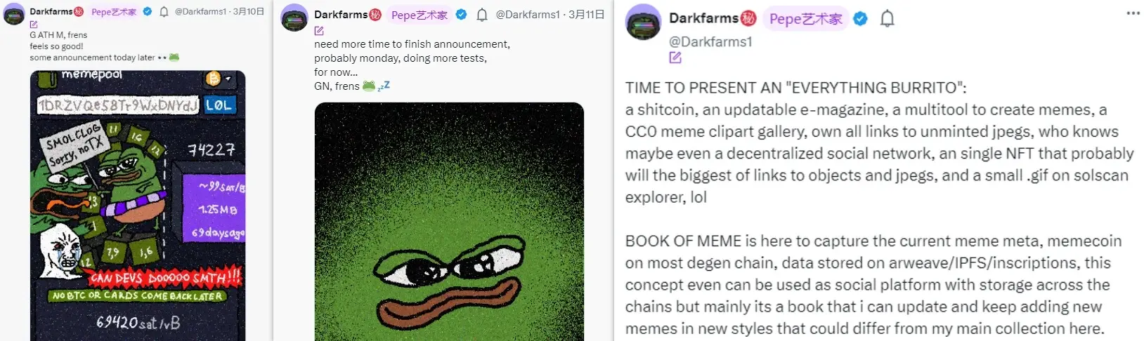 上线半天市值超 8000 万美元，Pepe Meme 艺术家的 BOME 为何爆火？