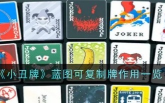 List of functions of copyable cards in the "Joker Card" blueprint