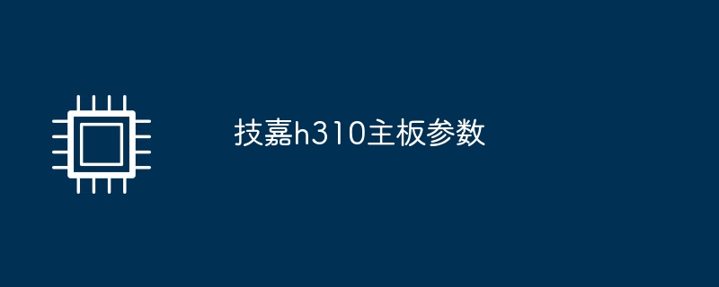 ギガバイト h310 マザーボードのパラメータ