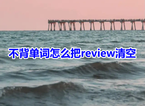 不背單字怎麼把review清空？不背單字清除review操作方法！