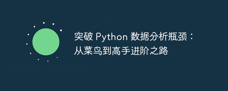突破 Python 数据分析瓶颈：从菜鸟到高手进阶之路-Python教程-