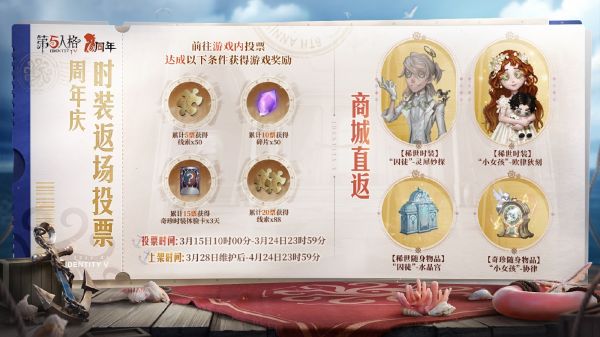 第五人格六周年时装返场怎么玩 玩法攻略