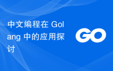 中文编程在 Golang 中的应用探讨