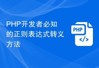 PHP開發者必知的正規表示式轉義方法