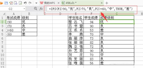 How to use ifs function in table