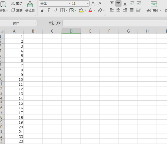 How to select a long column in excel