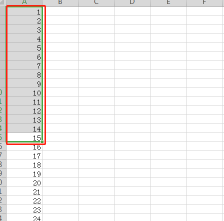 How to select a long column in excel