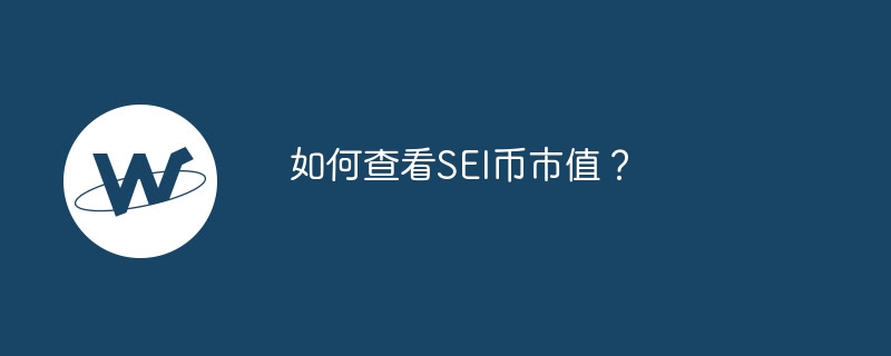 如何查看SEI币市值？